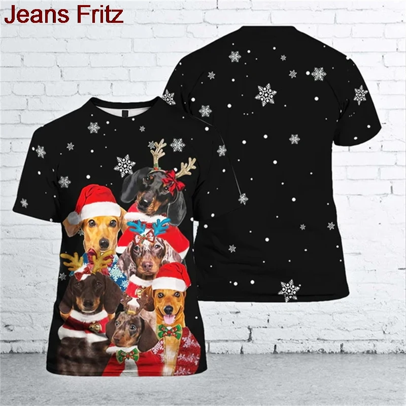 New Xmas 3D Print Animals Funny T Shirts Men Fashion Long Sleeve Cow Horse Graphic Tee Shirts Casual Hip Hop Oversize Tops