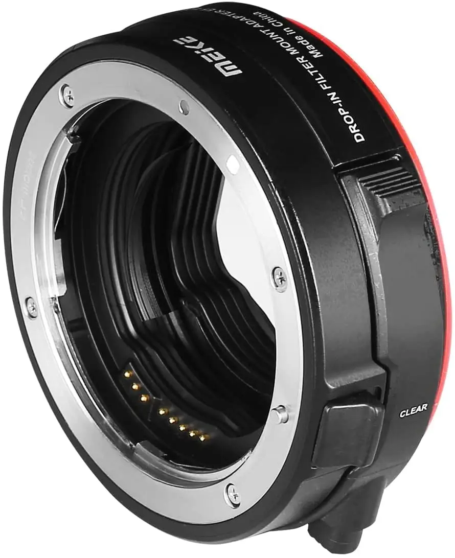 محول تثبيت عدسة تركيز آلي Meike ، فلتر متغير قطرة في الثانية ، فلتر لكاميرات Canon EOS R R5 R6 RP C70