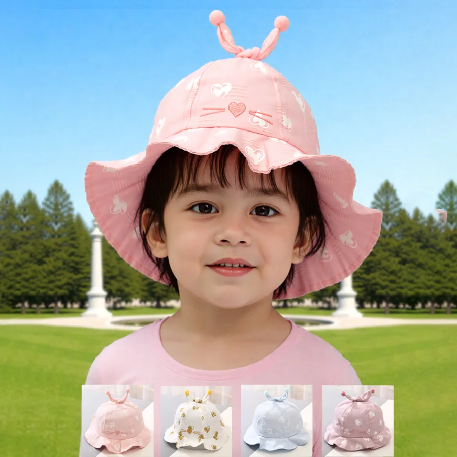 Baby hats for spring and autumn, thin style for boys, fisherman's shade, cute and super adorable, baby basin hats for girls