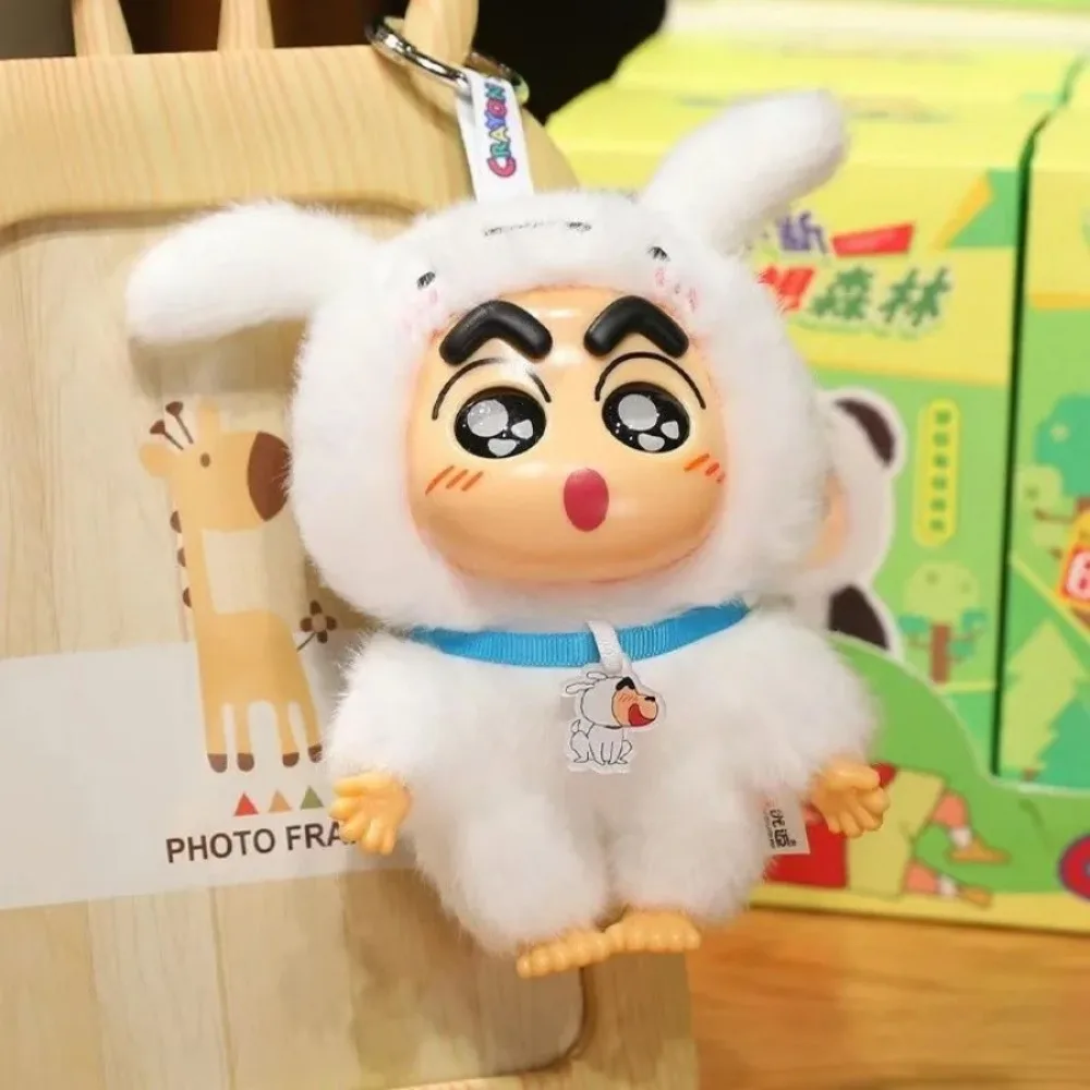 Figuras de Anime Crayon Shin Chan en Caja, Serie Bosque de Ensueño, Muñeco de Peluche, Llavero, Colgante de Dibujos Animados, Llavero para Coche, Juguetes, Regalos para Fans