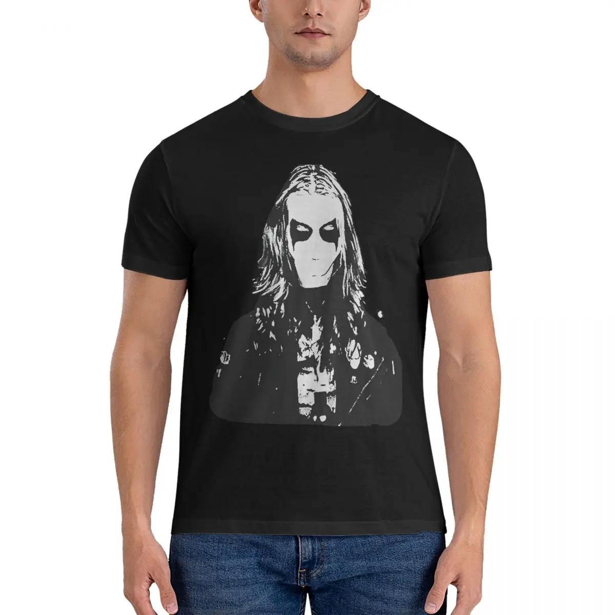 Black Metal Dead Per Yngve Ohlin Men's T Shirts Mayhem Unique Tee Shirt Short Sleeve Round Neck T-Shirt Pure Cotton Gift Idea