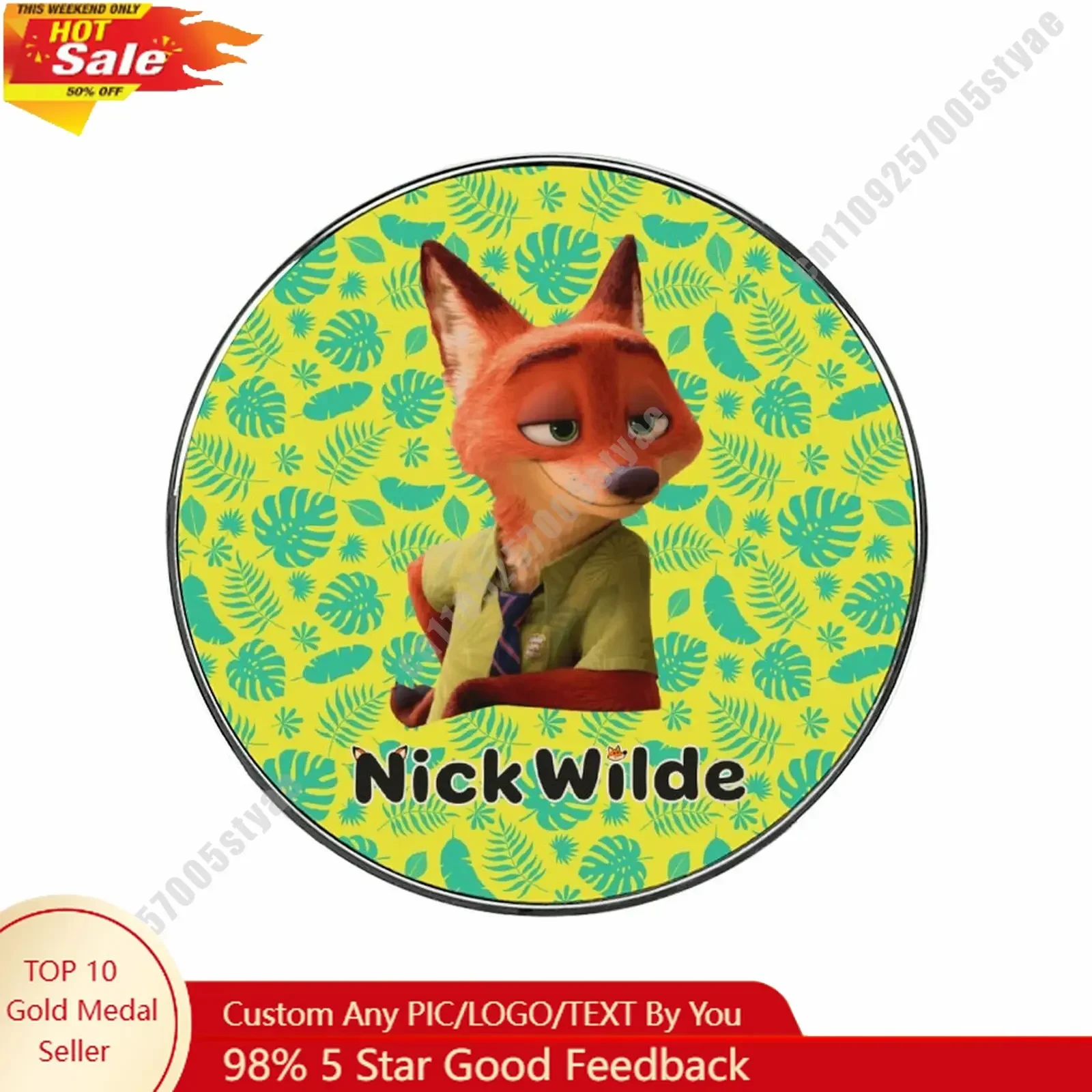 

Магниты на холодильник Nick Wilde с дизайном в стиле Дисней, креативный индивидуальный дизайн, персонализация с вашим фото, текстом, мультяшными персонажами, украшение для дома