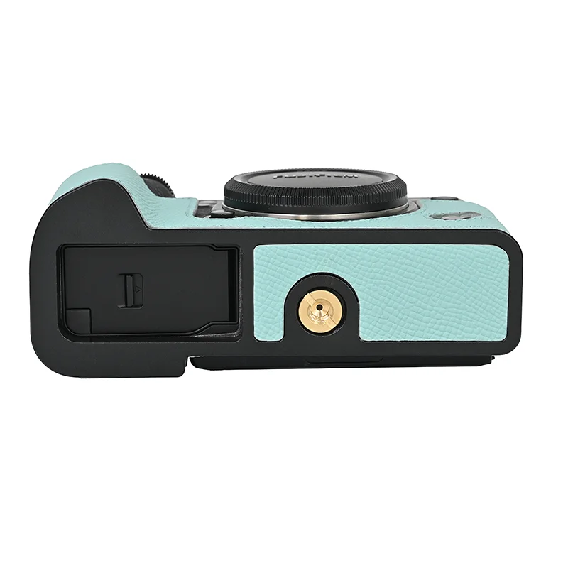 合金プレート本革ケースカメラバッグ半身ベースプロテクター富士フイルム X-T5 富士 XT5 保護開口部ボトムカバー