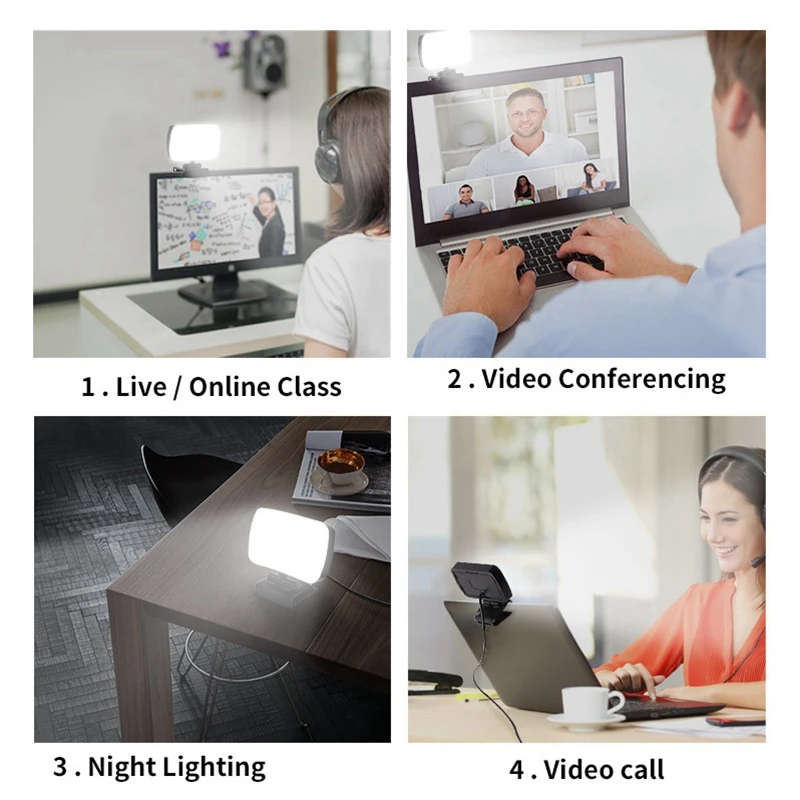 Mini Video Licht Konferenz Webcam Lampe Selfie einstellbare tragbare LED Fotografie Licht