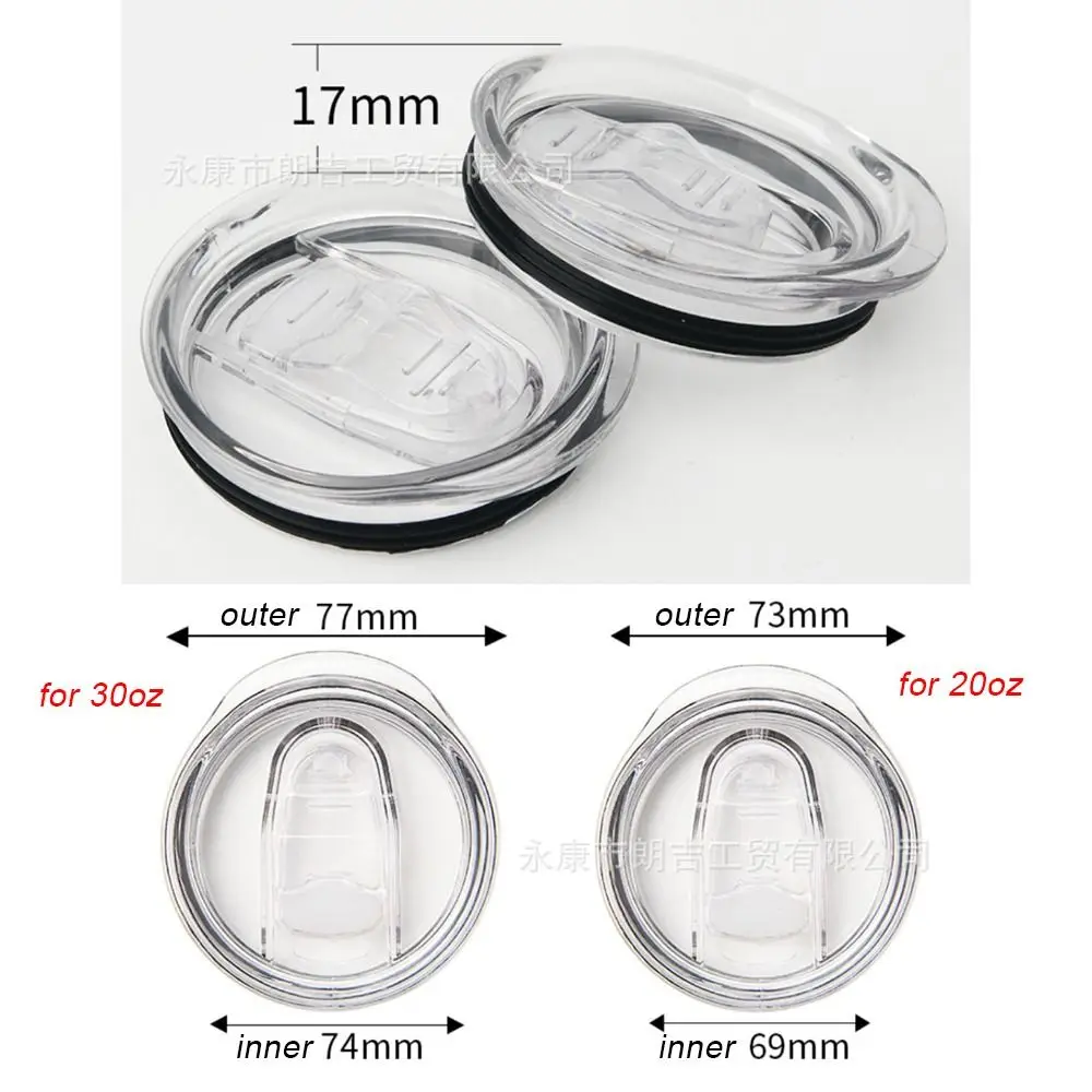 2pcs 20/30Oz Sealing Bottle Cover Splash Spill Proof Plain Plastic Replacement Lids for Yei Tumber Cup Multicolor Themos Cup