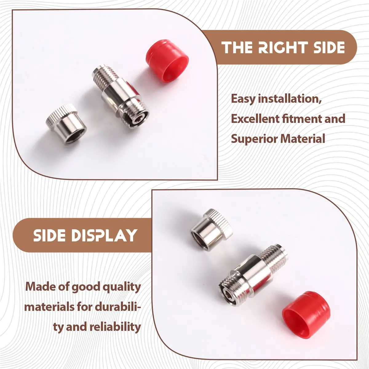 Nices SMA905-FC Fiber Optic Connector Adapter SMA to FC Adapter SMA-FC Straight Through
