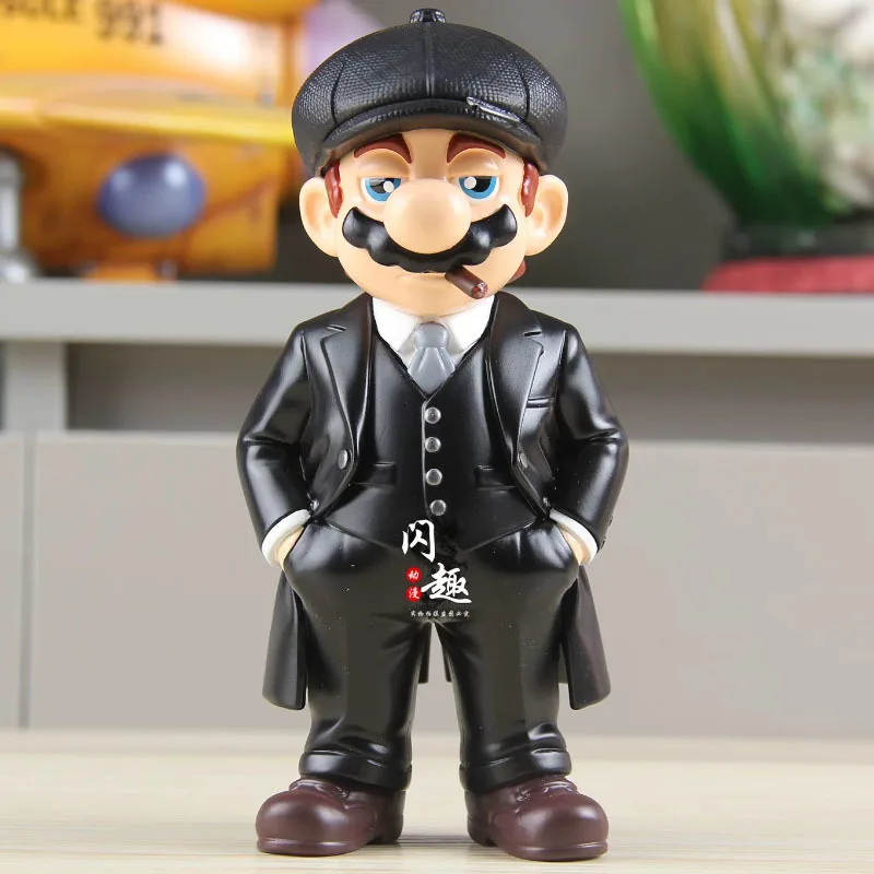 

Mario Sherlock Holmes Model Game Super Mario Action Figure Toys Manga 16cm Ornaments Peripheral Figuras Anime Gift for Fans