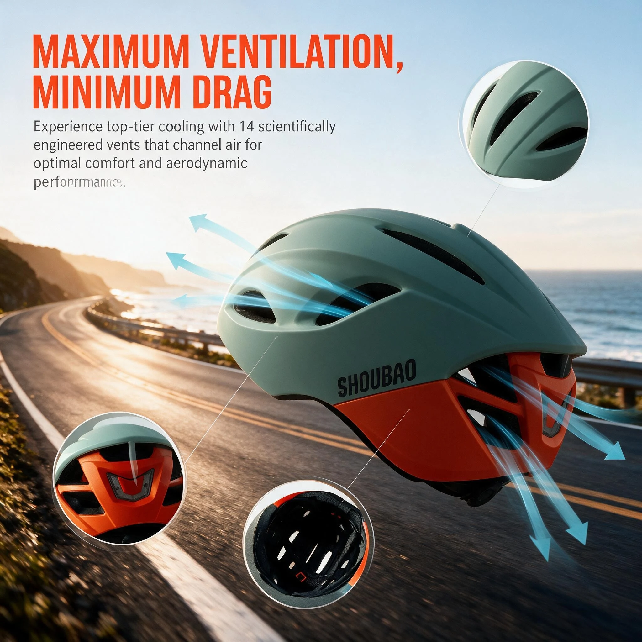 Helm Sepeda Ringan Berventilas - Commute Cycling Helmet ulasan dan harga