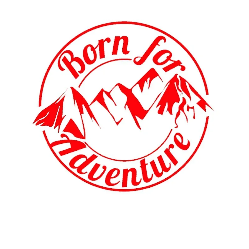 Cool Graphics Born For Adventure Decal Motorcycle Reflective Laser Vinyl Car Sticker 3D Car Styling 15*16CM