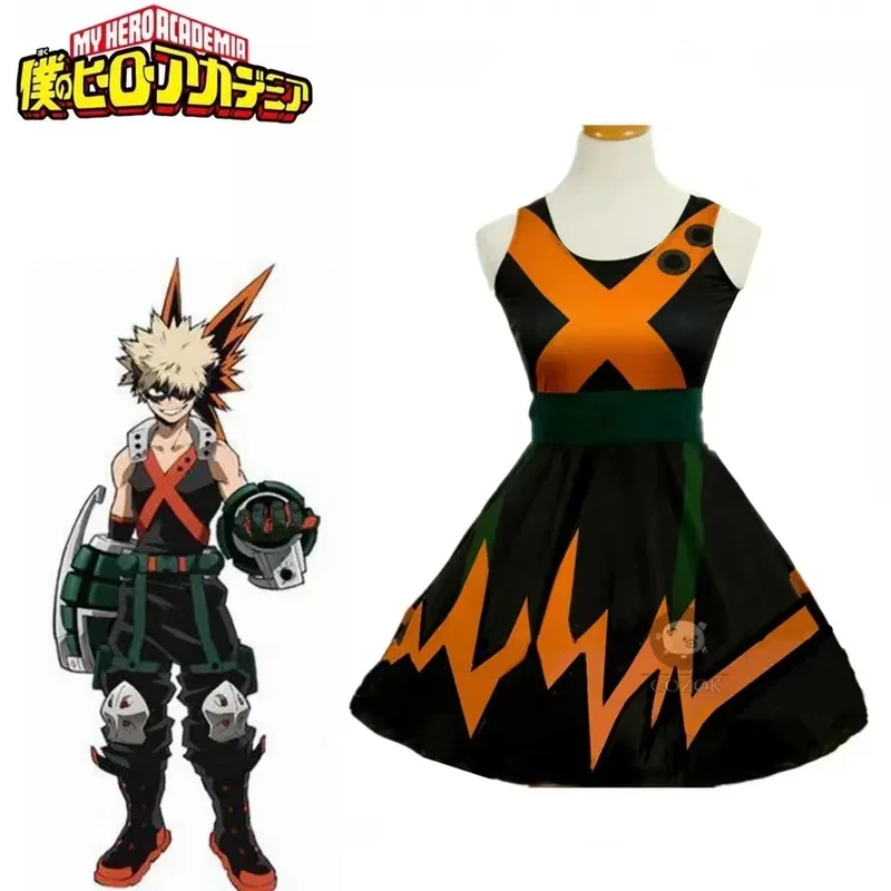 Anime My Hero Boku no Hero Bakugo Academy Costume Custom Made New Cosplay Dress