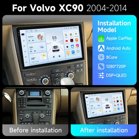 Android 15 Car Radio For Volvo XC90 2004-2014 Multimedia Video Player Navigation Stereo GPS Octa Core 2 Din Rear Camera WiFi