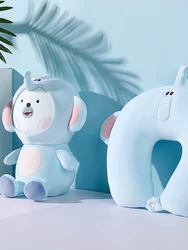 Cute animal 2 In 1 Transform Microbeads Neck Pillow for Gift