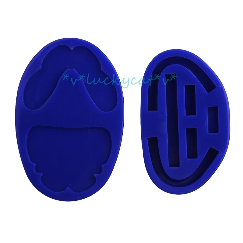 Dental Individual Tray Wax Rim Silicone Rubber Implant Molding Mould Blue Teeth Model Base Tool