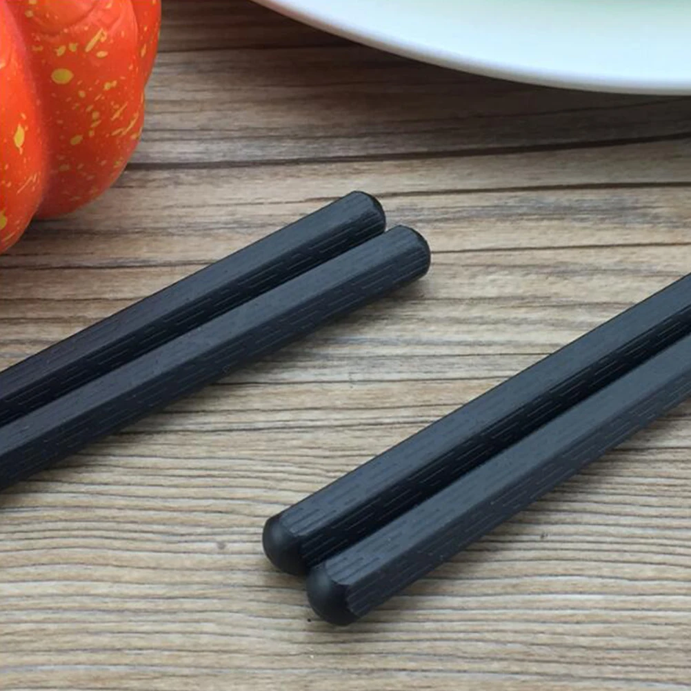 

5pcs Hexagon Chopsticks Anti-Corrosion High Wear Resistant Smooth Sushi Tableware For Home Camping Hiking Asian Style Food