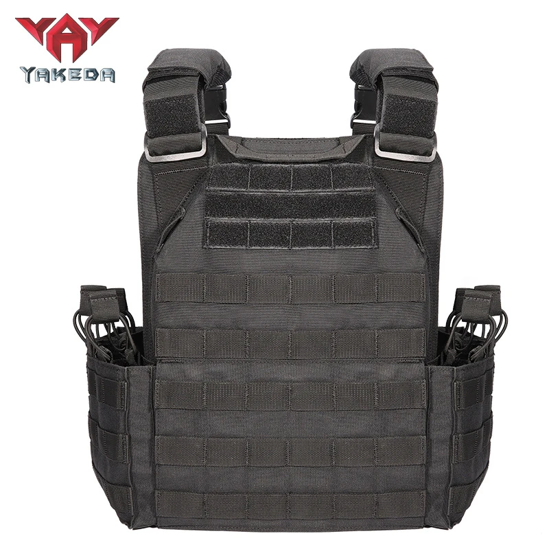 YAKEDA 1000D Nylon Plate Carrier Tactical Vest Outdoor Hunting Protective Adjustable Molle Vest for Airsoft Combat Accessories