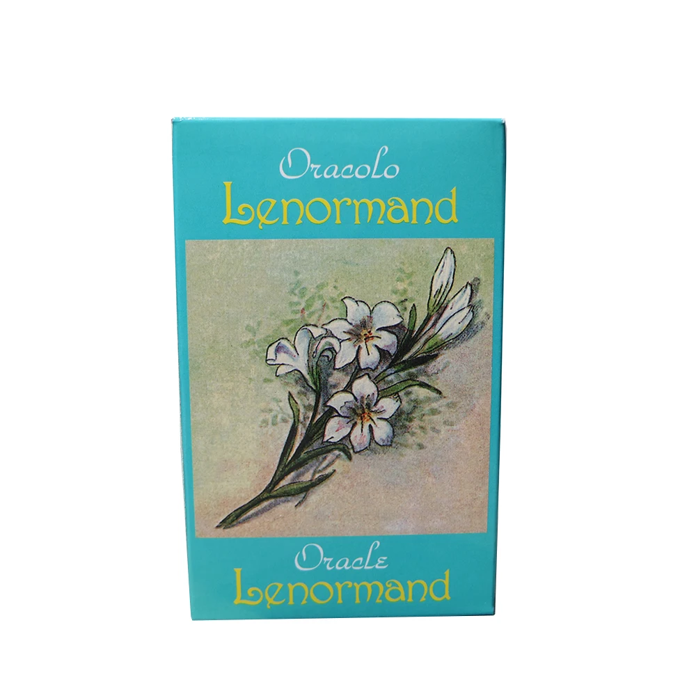 Novo lenormand oracle cartões tarô para iniciantes completo espanhol tarô cartões francês italiano inglês alemão com guia