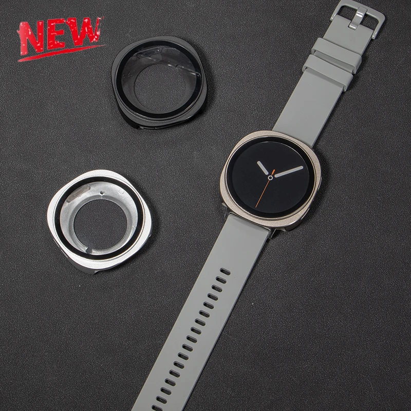 Luxuriöses Metallgehäuse für Samsung Galaxy Watch 8 40 mm 44 mm, Legierung + PC-Schutzhülle für Samsung Galaxy 8 40 mm 44 mm, Zubehör