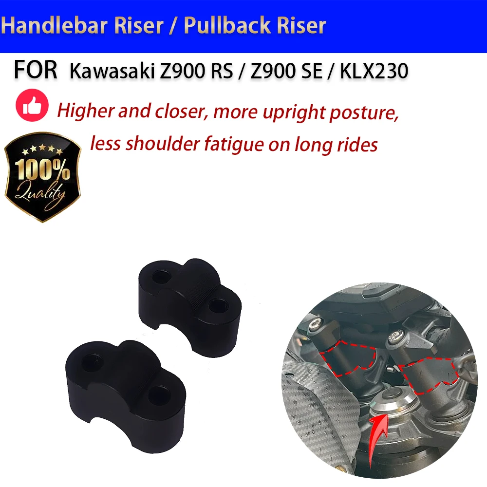 For Kawasaki Z900 RS Z900 SE KLX230 Handlebar Riser Pullback Elevador Manillar Moto Accesorios Moto