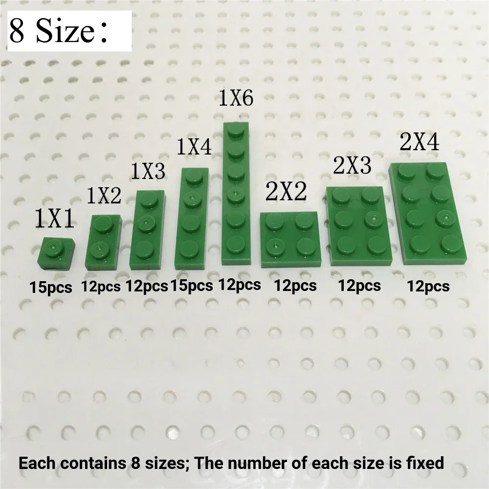 100pcs Building Block อิฐบาง 8 ขนาดอนุภาคขนาดเล็กใช้งานร่วมกับ Leduo หลายสีของเล่นเด็ก 3024 3023 3022 3020