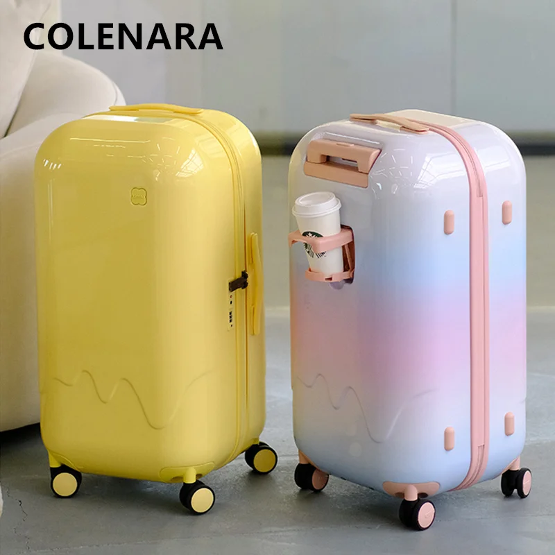 COLENARA Suitcase on Wheels 28 Inch Large Capacity Trolley Case 20