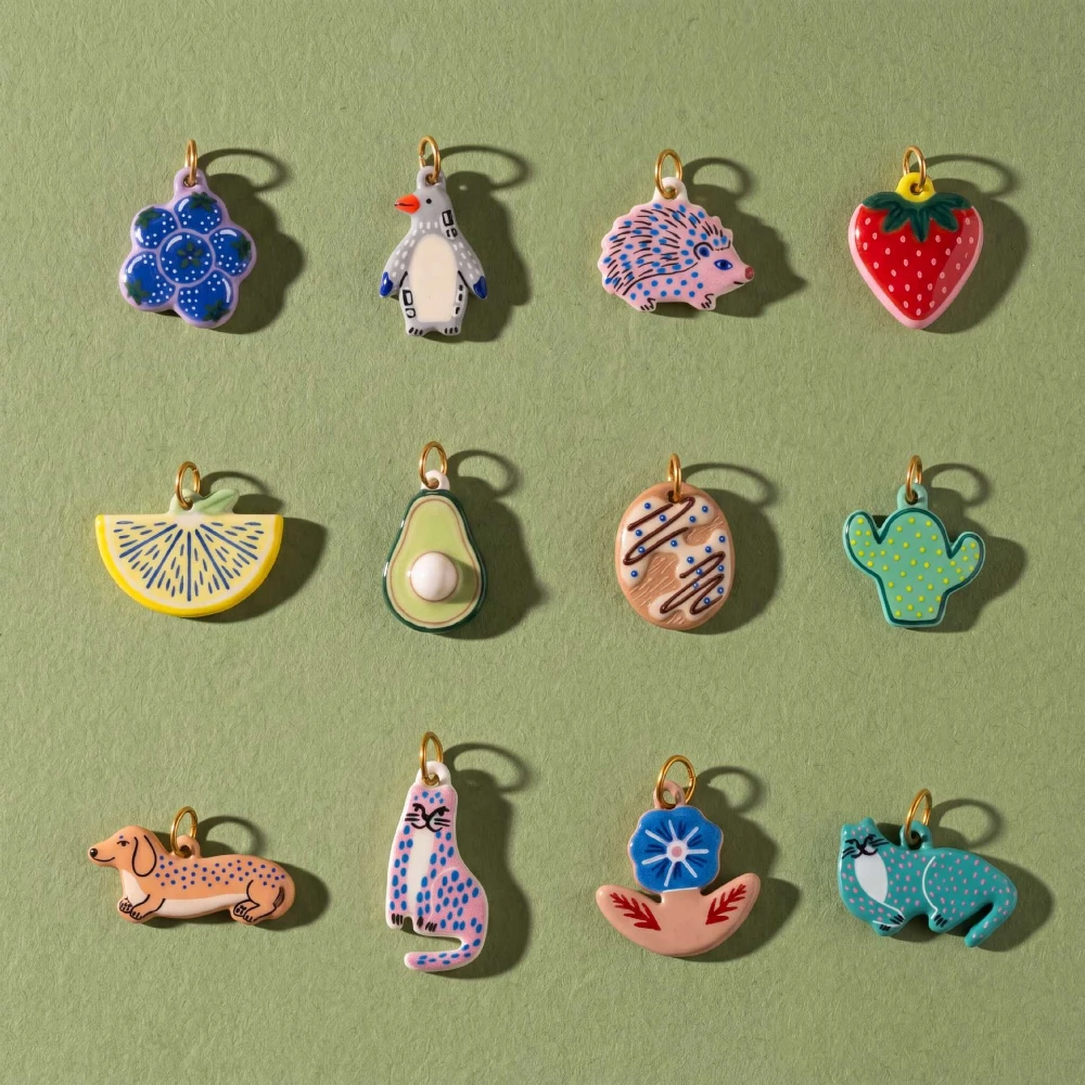 316 Edelstahl Wasserdicht Farbbeständig Frisch Niedlicher Kleiner Hund Igel Blume DIY Anhänger Charms für Schmuck – Detail 1