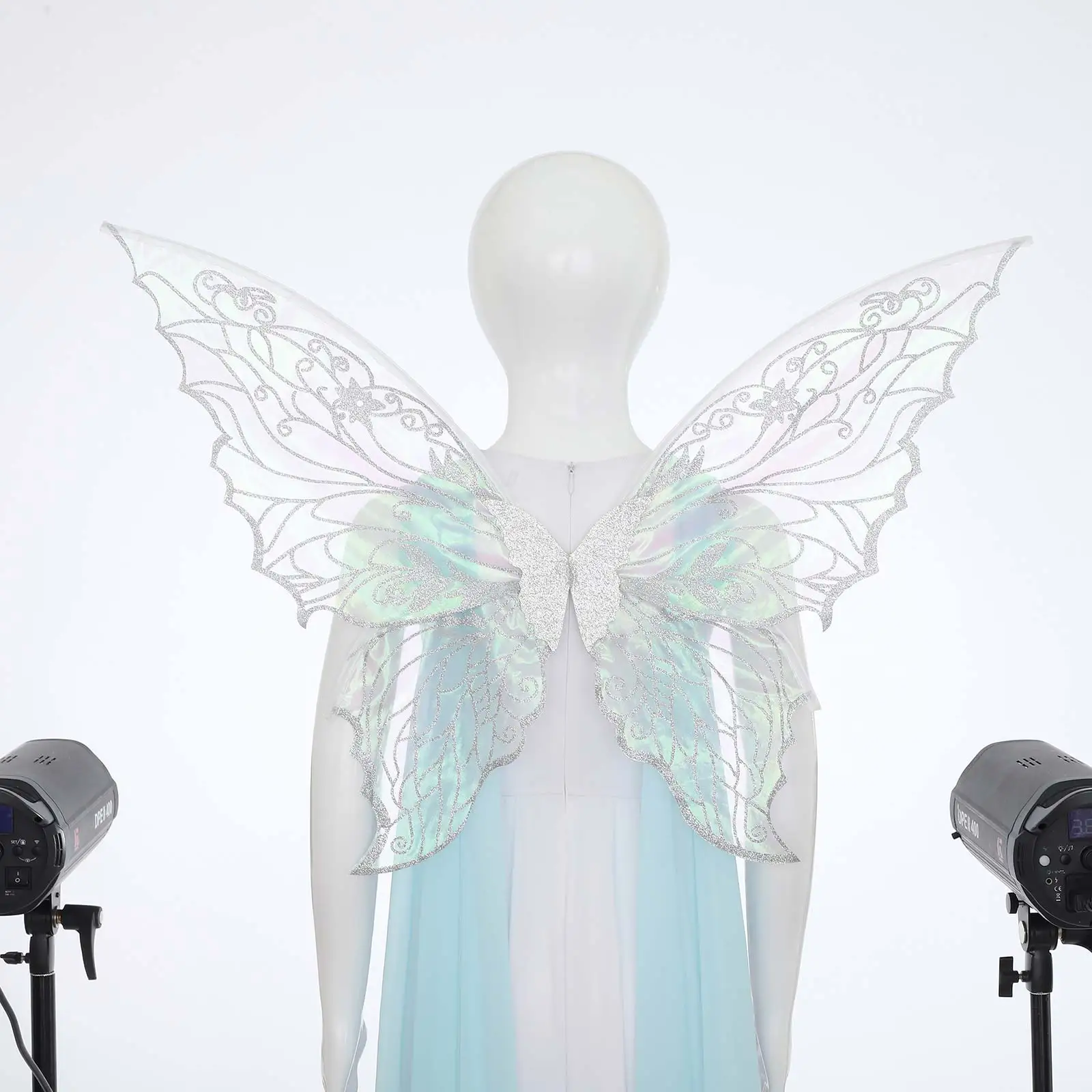 Ali di fata farfalla sfumata Bomboniera Costume cosplay Vesti oggetti di scena Donne Ragazze Sparkle Principessa Ala d'angelo per Halloween