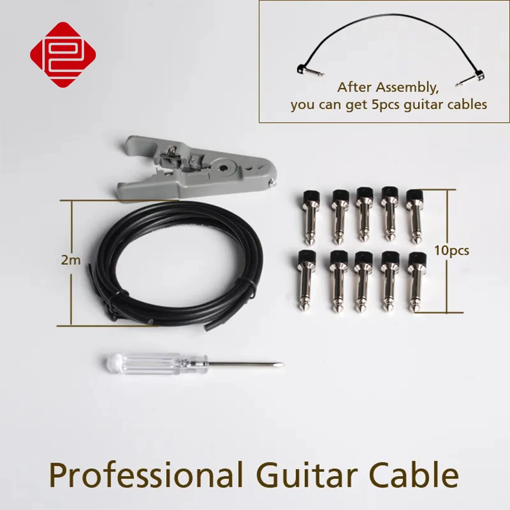 

Pro-C Solderless connections design Guitar Cable DIY Guitar Pedal Patch Cable kit