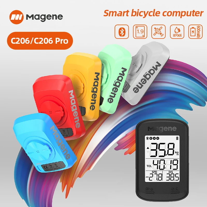 

Magene C206 Pro Speed Sensor Smart Bicycle Computer GPS Stopwatch Bluetooth ANT Cycling Odometer Bike Training Notice Ant Sensor