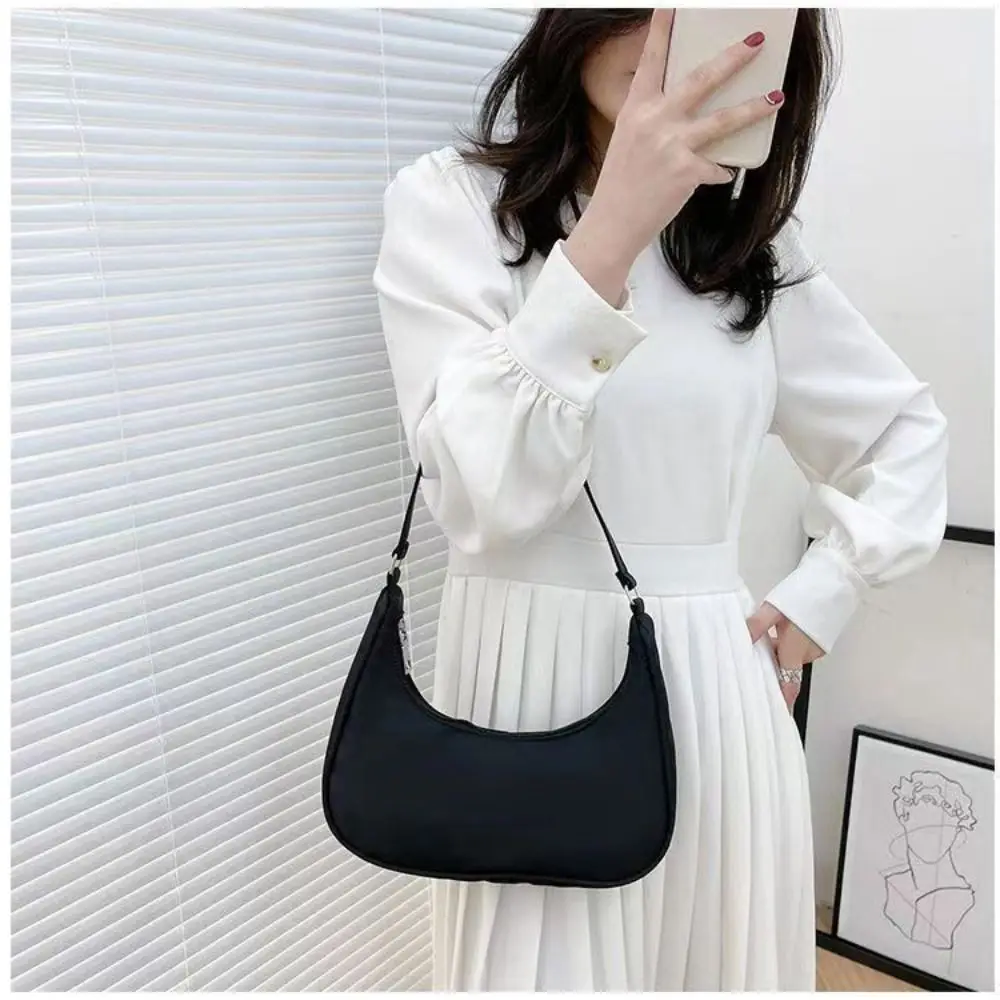 Light Small Size Underarm Bag Light Weight Underarm Style Shoulder Bag Satchel Design Solid Color Satchel Tote Bag Women Casual