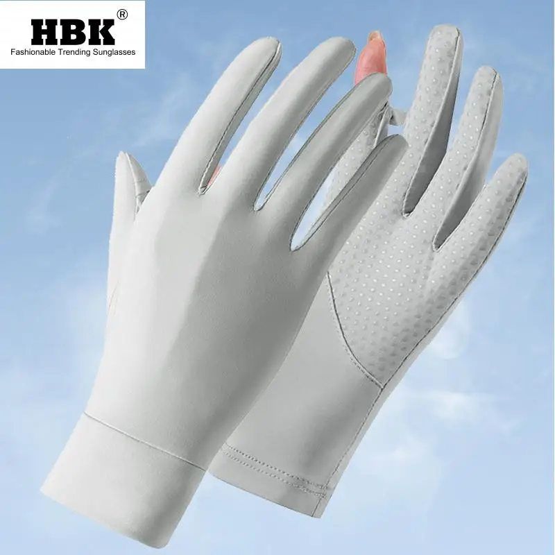 

Summer Flip Finger Women's Glove Comfortable Men Glove Cool Feeling Sun Protection Anti-Slip Touch Screen UV400 Outdoor Driving