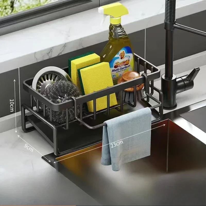 

Углеродистая сталь, кухонная раковина, слив, вешалка для полотенец, стеллаж для хранения кухонных аксессуаров, губка для хранения, кран, кронштейн, мыло