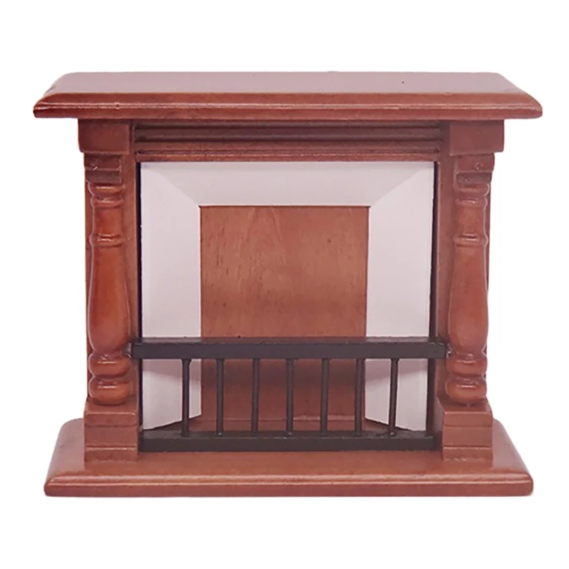 

1:12 Dollhouse Miniature Furniture Room Mini Wooden Fireplace For Dolls House Decor Accessory