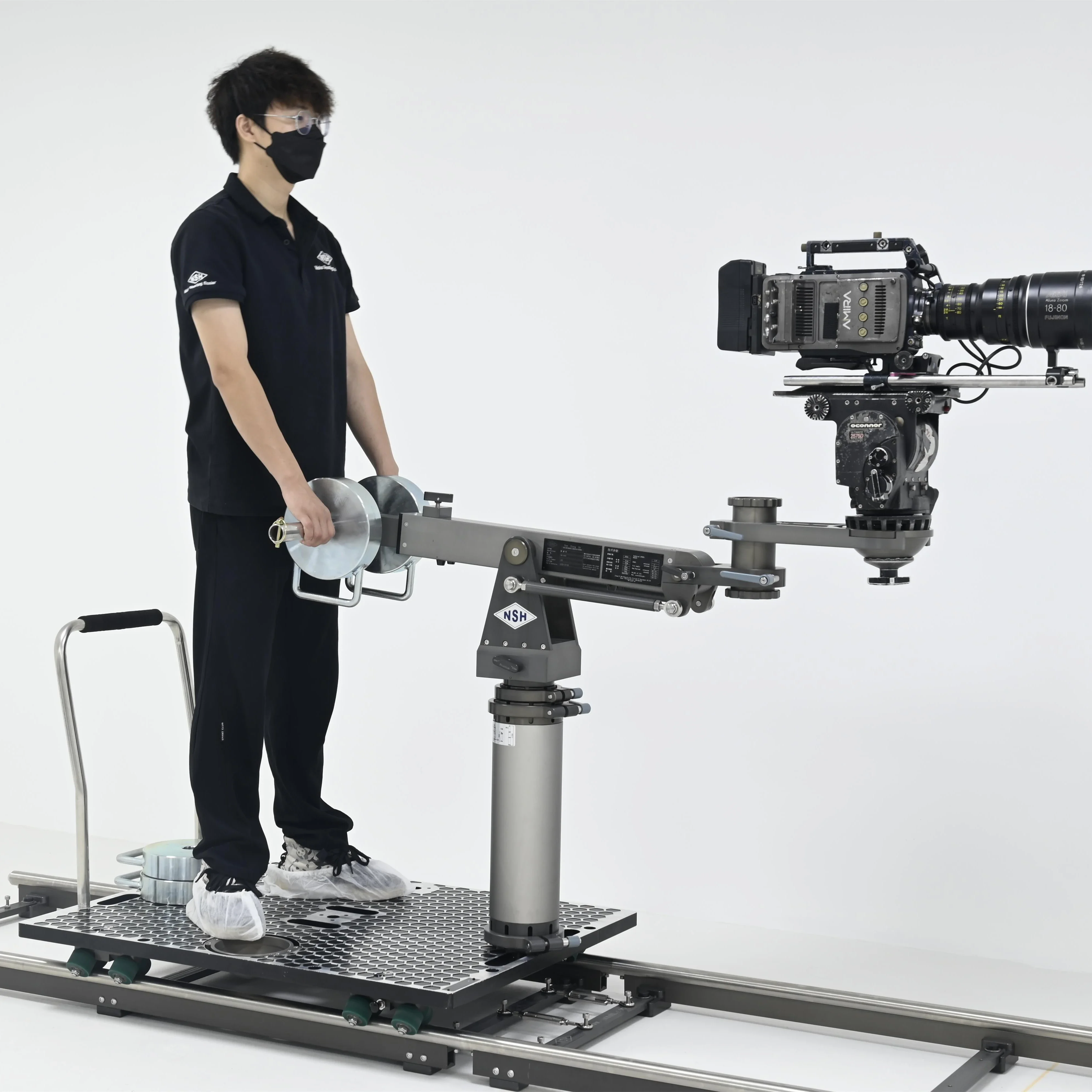 Aluminum Alloy Camera Dolly Cart with Handle, Slider Track Trolley, Film Mobile Shooting, Camera Accessories