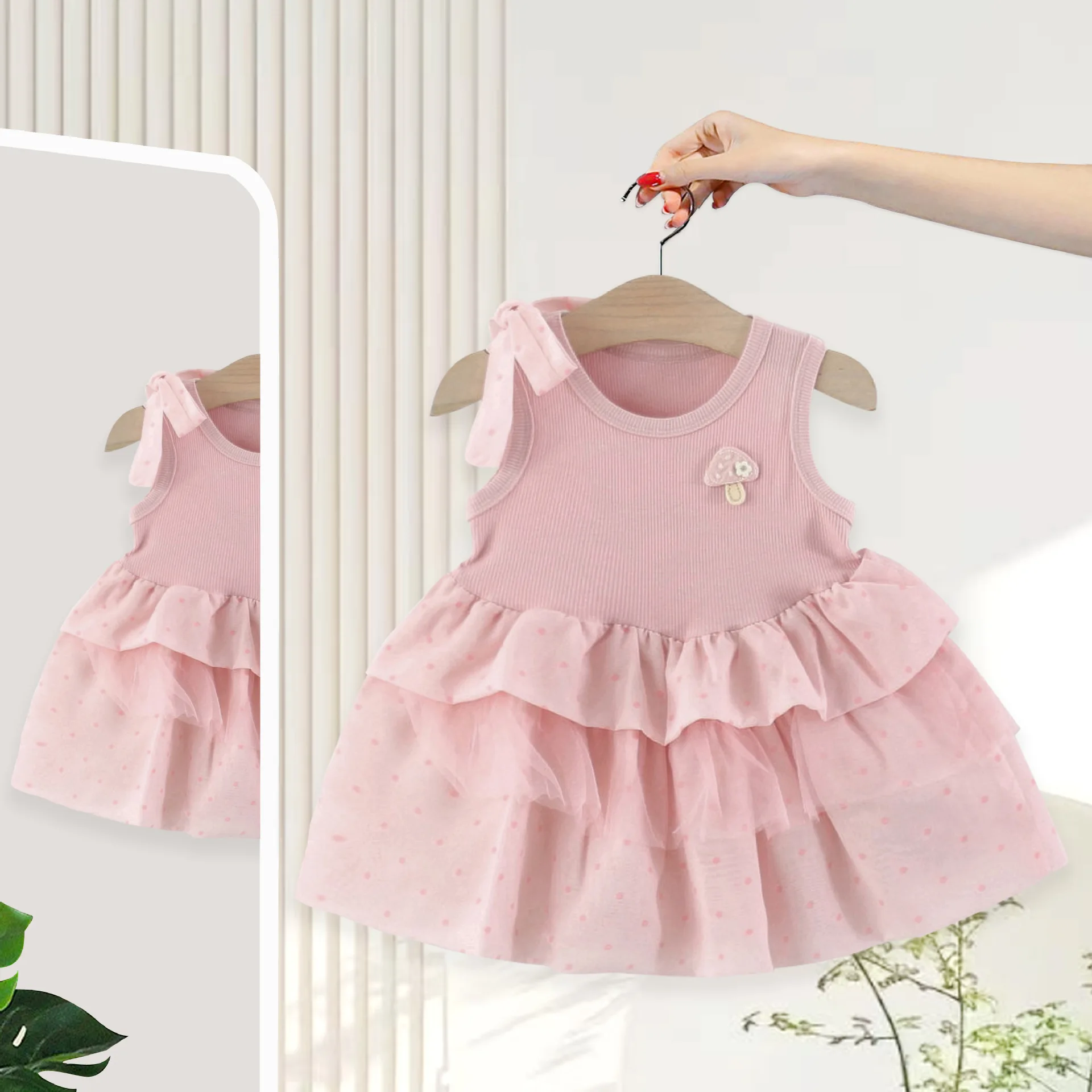 Girls Dresses Summer Children's Princess Party Clothes Cute Dress For Baby Girl Birthday Costume Kids Cotton Outfits 1 2 3 4Y