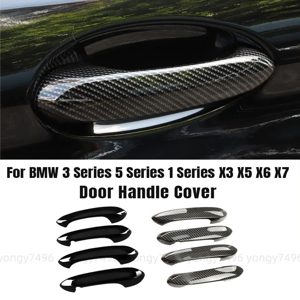 Car Upgrade For BMW 3 Series 5 Series 1 Series X3 X5 X6 X7 Carbon Fiber Door Handle Cover Trim Decoration Sticker
