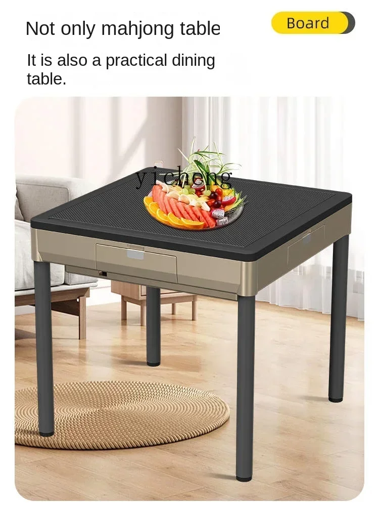 HYSPortable Small Mahjong Table Mini Household Folding Outdoor Automatic Mahjong Machine