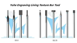 Diamond Engraving Lining Texture Bur Used In Flywheel Machine For Engraving Jewelry Background Texturing Tools