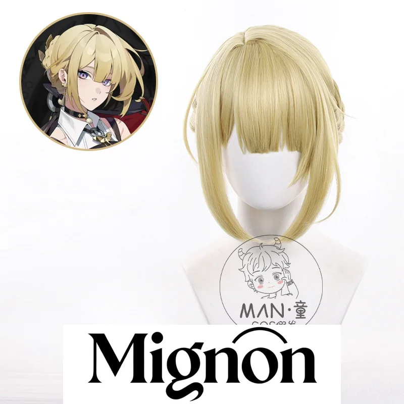 

Zenless Zone Zero Evelyn Cosplay Wig Simulated Scalp Detachable Buns Tied Hair Stock Halloween Gift