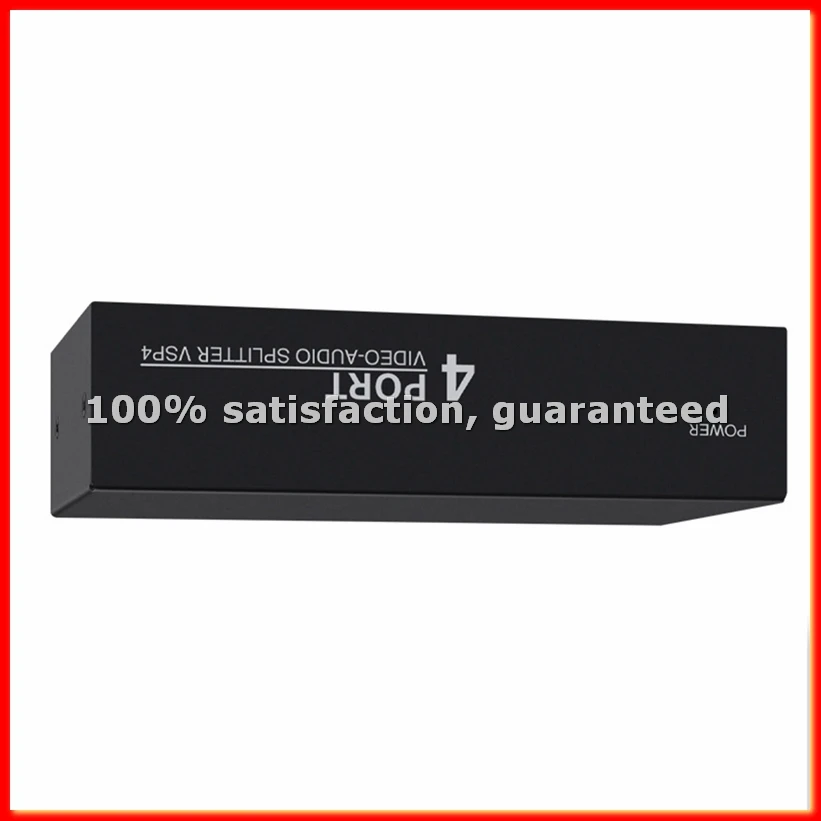 4-Way AV Audio Splitter 1 in 4 Out Composite AV Splitter 1X4 Video Audio Splitter Distributor for DVD C- EU Plug-ABAM