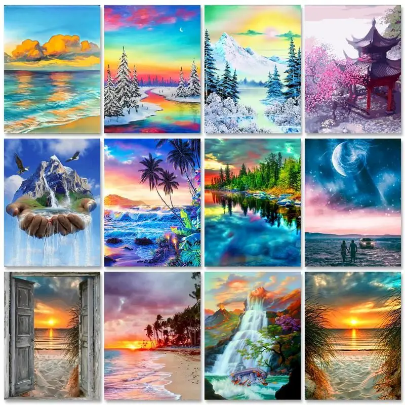 

SDOYUNO 60x75cm Painting by numbers Handpainted Paint for painting Figure DIY Coloring by numbers Artwork Home decor