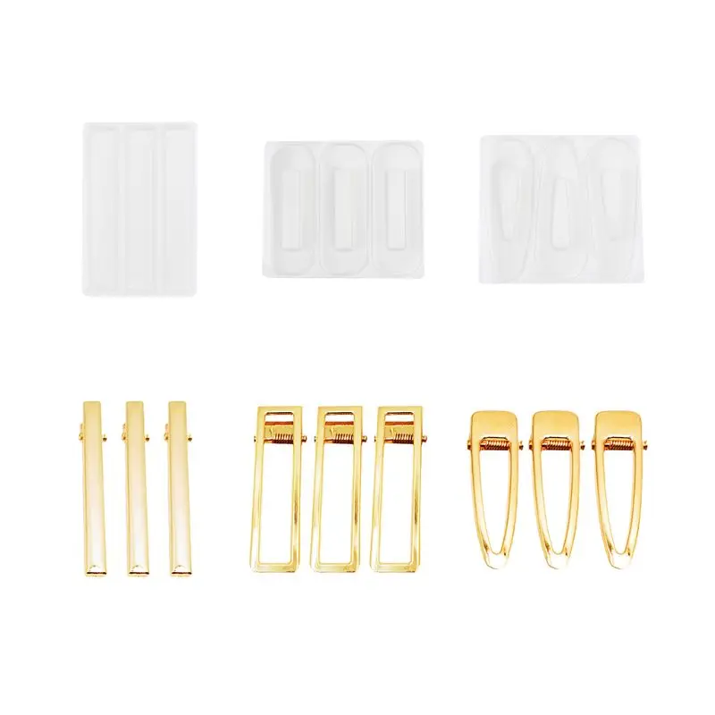 

Alligator Hair Clips Metal Flat Duckbill Hairpins Barrette for Epoxy Resin Molds DIY Jewelry Making Mould Accessories