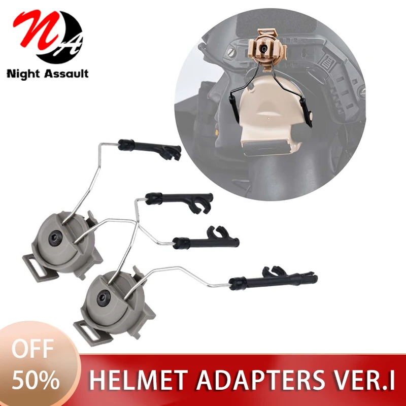 Tactical Comtac sordin Military Headset Helmet Adapter Headset Bracket Fast Rail Mounts headphone Holder Set