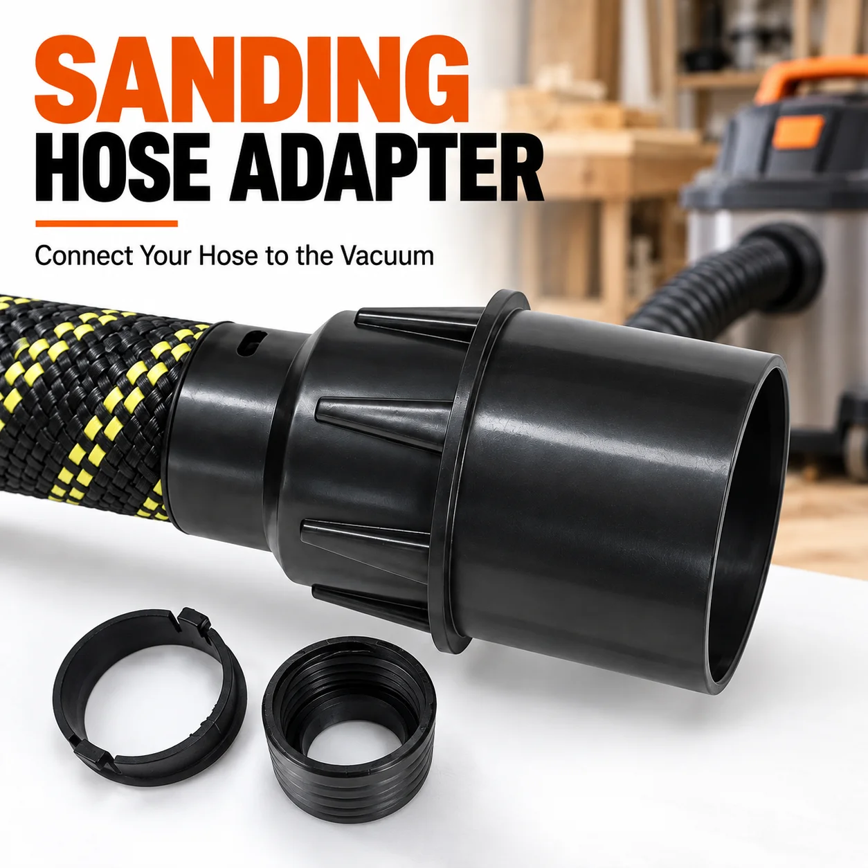 Sander Hose Adapter Connector Interface With Universal Compatibility OD 58mm Suitable For Connecting Hoses With An OD Of 35mm