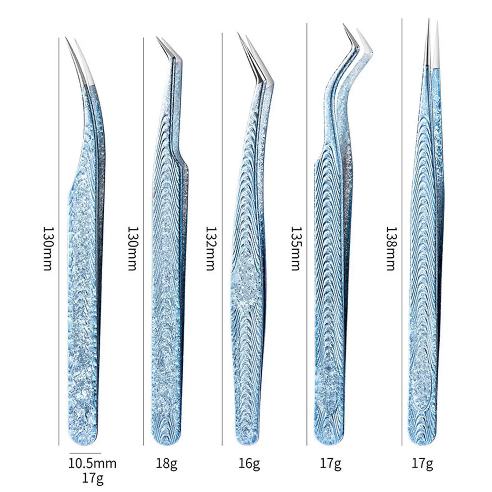 Pinzette per estensione ciglia Clip per rimozione ciglia innestate Clip per rimozione Accessorio fai da te Pinzette per ciglia
