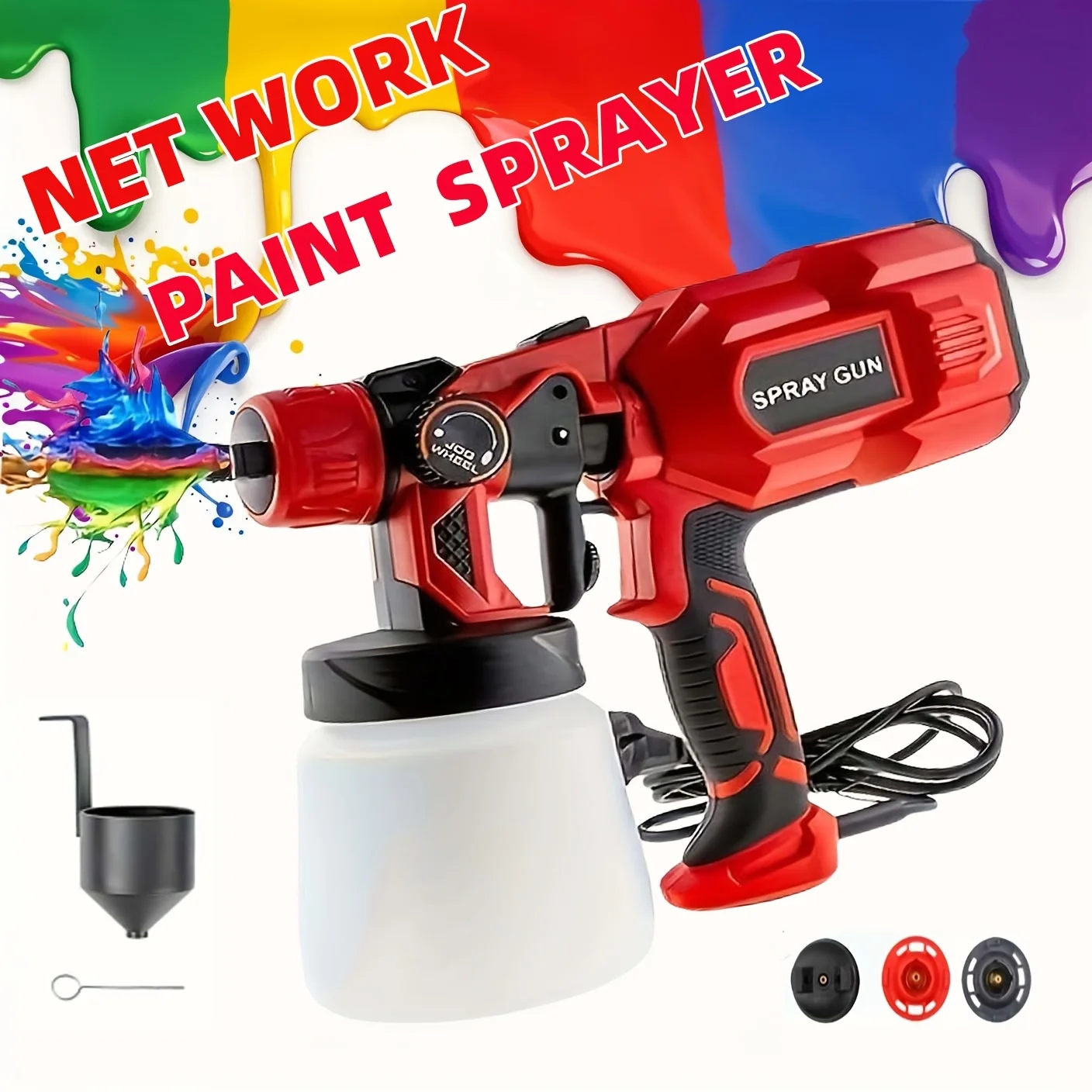 

550W High Power Spray Gun Paint Spray Gun, Electric Latex Paint Spray Gun Effortless Spraying And Cleaning For Furniture, Cars