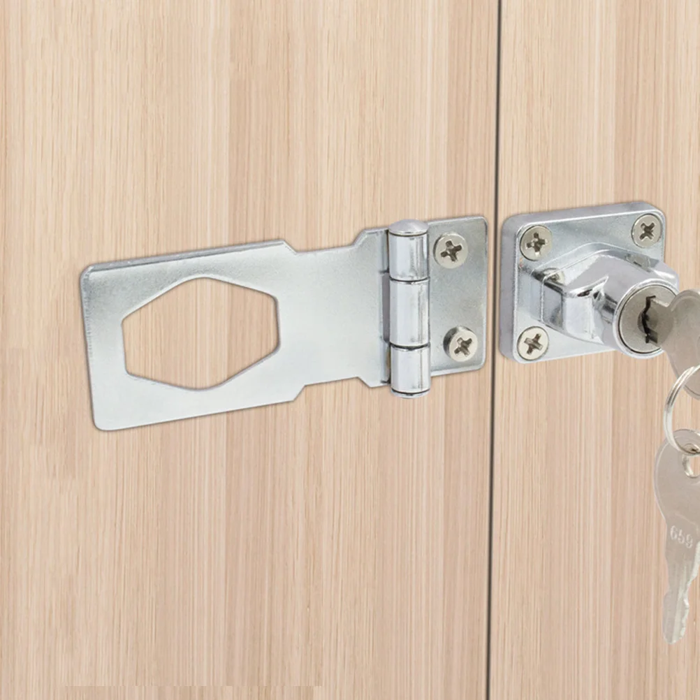 Arquivo de fechadura de porta de armário (com placa 25 polegadas (brilhante)) Fechadura de ferrolho com chave de vitrine resistente e segura para mesa