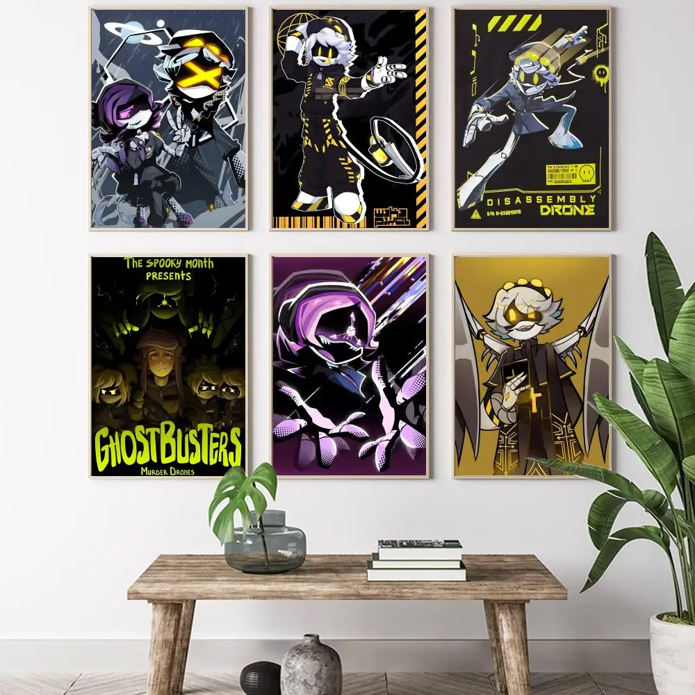 anime movies M-Murder Drones Season Painting Calligraphy HD Canvas Poster living room bedroom bar aesthetic