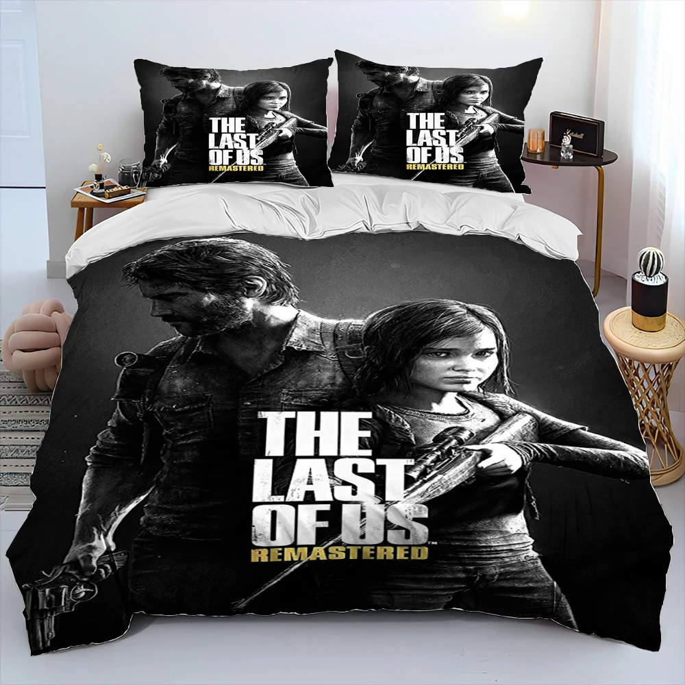 The Last of Us Horror TV Game Pedro Comforter Bedding Set,Duvet Cover Bed Set Quilt Cover Pillowcase,king Queen Size Bedding Set