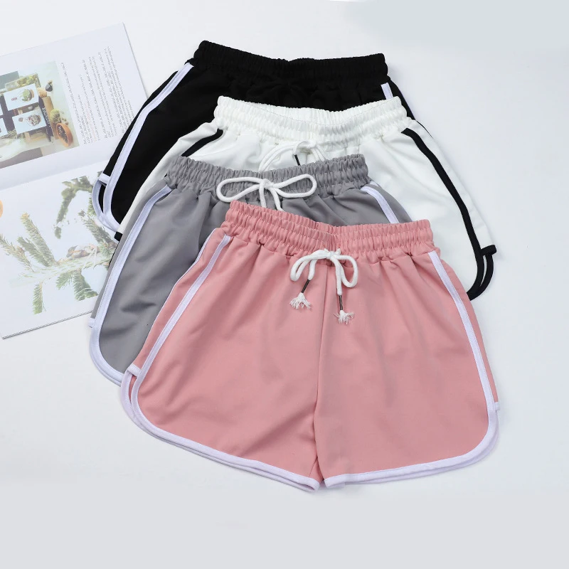 

Sports Wide Leg Shorts Women Summer Loose Casual High Waist Straight Shorts Female Lace Up Fashion Preppy Striped Hot Shorts New