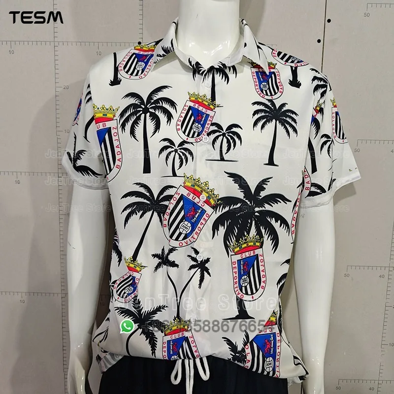 

TESM Hawaiian Style Parent-Child Shield Print Shirt Family Matching Short-Sleeve Loose Casual Beach Vacation Tops